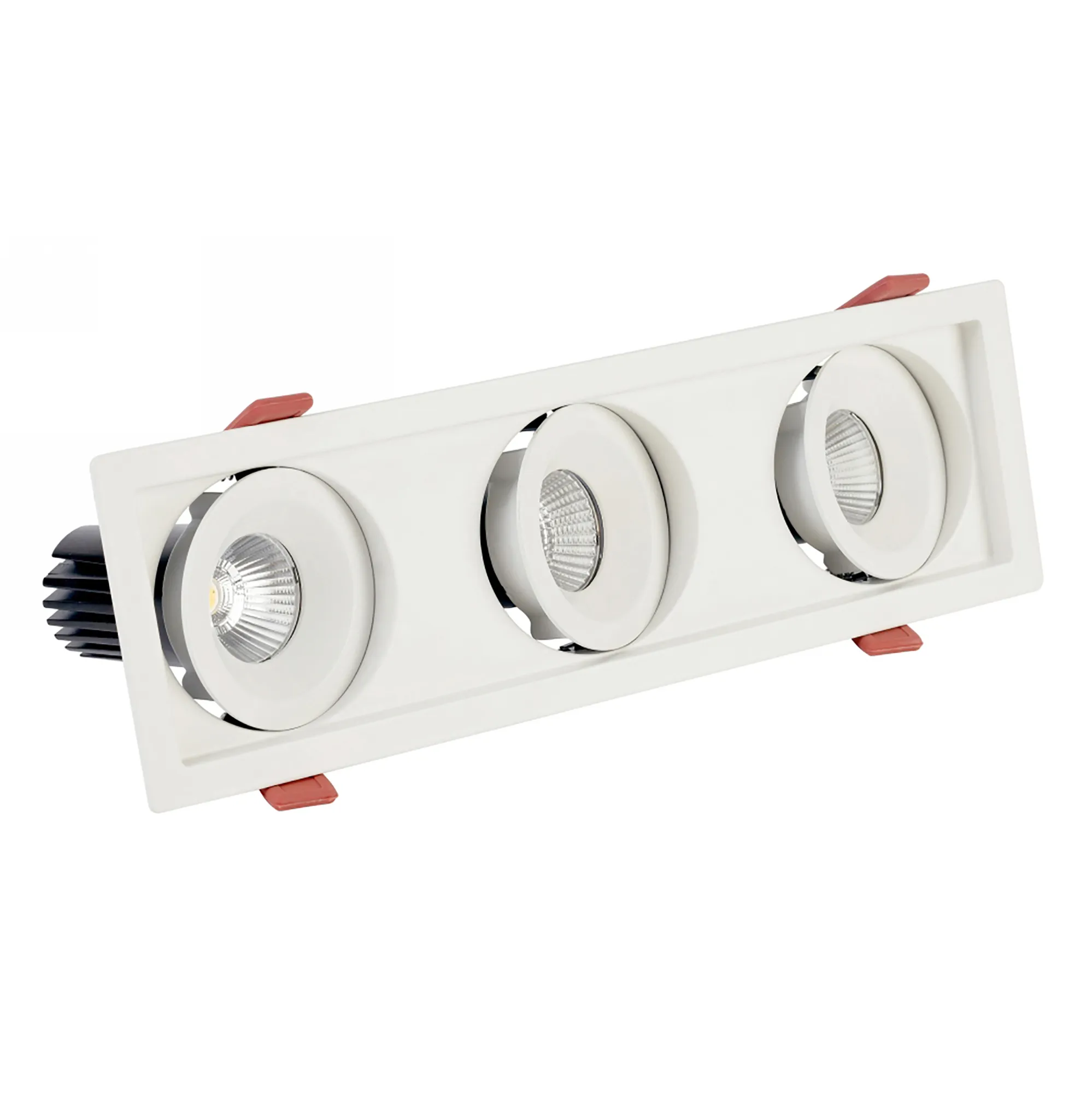 DX200243  BEZZ 12-3 , 12W Recessed Spotlight 3x1000lm 15° 3000K IP20/IP44